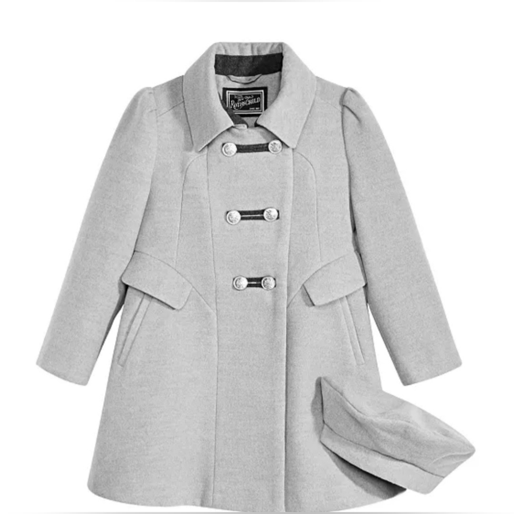 Rothschild Bandmaster coat with beret.  Size 4T. Gray